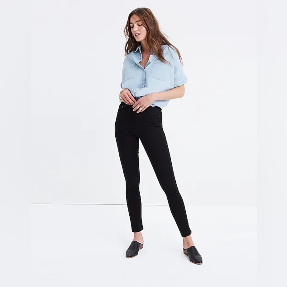🔥 HOST pick 🔥 MADEWELL 9inch High Rise Skinny Jeans Sz 27. Black, great shape!